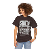 Skateboard Enthusiast Tee, Unisex Heavy Cotton Tee with Skateboard Design, Perfect for Skaters, Casual Wear, Gift for Skateboarding Lovers