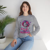 Funny Mombie Sweatshirt | Zombie Mom Halloween Crewneck | Tired Mother Graphic Pullover | Cute Spooky Mom Gift | Gildan 18000