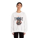 Crewneck Sweatshirt — "I'll Be There For You" Skeleton Cowboy Graphic