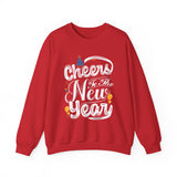 New Year Crewneck Sweatshirt - "Cheers to the New Year" Party Design