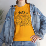 Floral Motivational Tee, It's Okay to Blossom T-Shirt, Positive Vibes Cotton Shirt, Self-Care Gift, Unisex Everyday Tee