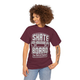Skateboard Enthusiast Tee, Unisex Heavy Cotton Tee with Skateboard Design, Perfect for Skaters, Casual Wear, Gift for Skateboarding Lovers