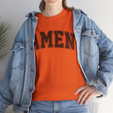 Amen Graphic Tee — Vintage Black Text Christian T‑Shirt