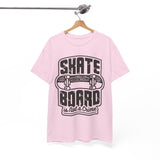 Skateboard Enthusiast Tee, Unisex Heavy Cotton Tee with Skateboard Design, Perfect for Skaters, Casual Wear, Gift for Skateboarding Lovers