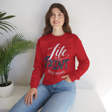 Crewneck Sweatshirt - "Life is Art, Paint Your Dreams" Inspirational Graphic