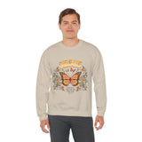 Butterfly Jesus Sweatshirt - Cozy Biblical Crewneck, Faith-Inspired Gift, Spiritual Apparel, Religious Fashion, Perfect for Everyday Use