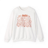 Comforting Crewneck Sweatshirt - It's Okay to Feel, Unisex, Self-Care Gift, Cozy Fashion, Spring Essentials