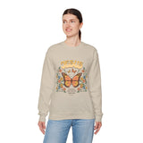 Butterfly Jesus Sweatshirt - Cozy Biblical Crewneck, Faith-Inspired Gift, Spiritual Apparel, Religious Fashion, Perfect for Everyday Use