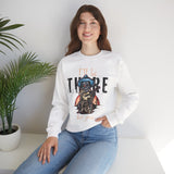 Crewneck Sweatshirt — "I'll Be There For You" Skeleton Cowboy Graphic
