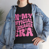 Teenager Era T-Shirt — "In My Official Teenager Era" Retro Pink Graphic Tee