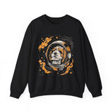 Astronaut Dog Crewneck Sweatshirt — Space Pup Helmet Graphic