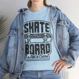 Skateboard Enthusiast Tee, Unisex Heavy Cotton Tee with Skateboard Design, Perfect for Skaters, Casual Wear, Gift for Skateboarding Lovers