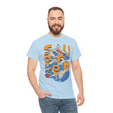 Surfer Wave Unisex Heavy Cotton Tee, Beach Vibes Shirt, Cool Gift for Surfers, Summer Style, Ocean Lover Tee, Fun Casual Wear