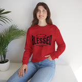 Blessed Crewneck Sweatshirt – Minimal Halo Graphic, Casual Faith Apparel