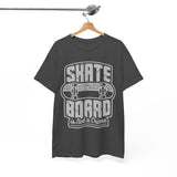 Skateboard Enthusiast Tee, Unisex Heavy Cotton Tee with Skateboard Design, Perfect for Skaters, Casual Wear, Gift for Skateboarding Lovers