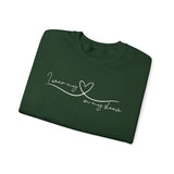 Personalized Mom Sweatshirt: Heart On My Sleeve, Names Gift