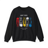 Don't Overthink Crewneck Sweatshirt — Color Block Streetwear Pullover