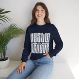 Hustle and Believe Sweatshirt for Dreamers, Cozy Crewneck, Motivational Apparel, Unisex Gift for Entrepreneurs, Trending Fashion