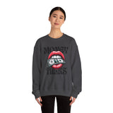 Money Talks Crewneck Sweatshirt — Retro Lips & Dollar Graphic Streetwear