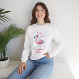 Single & Ready to Flamingle Sweatshirt - Cute Pink Flamingo Graphic