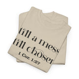 Faith-Inspired Unisex Heavy Cotton Tee, Inspirational Quote Shirt, Christian Apparel, Gift for Believers, Everyday Wear, Bible Verse Tee