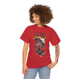 Halloween Skateboard Tee, Chills and Thrills Graphic T-Shirt, Unisex Cotton Shirt, Fall Fashion, Halloween Costume, Gift for Skaters