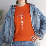 Faith Vertical Script Tee — Inspirational Christian T-Shirt