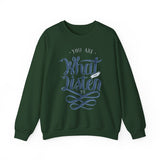 Crewneck Sweatshirt - "You Are What You Listen To" Music Quote Graphic