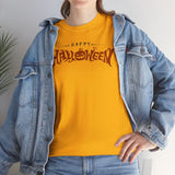 Happy Halloween Unisex Heavy Cotton Tee, Spooky Shirt, Fall Fashion, Pumpkin Tee, Halloween Costume, Gift for Halloween Lovers