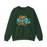 Crewneck Sweatshirt — "No Regrets Just Fun" Retro Graphic