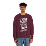 Crewneck Sweatshirt with Minimal Hand Illustration — Subtle Vintage Palm Graphic