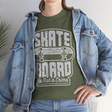Skateboard Enthusiast Tee, Unisex Heavy Cotton Tee with Skateboard Design, Perfect for Skaters, Casual Wear, Gift for Skateboarding Lovers