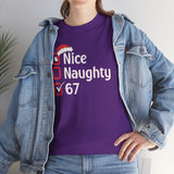 Christmas Checklist Tee – "Nice, Naughty, 67" Funny Holiday T‑Shirt
