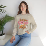 Love Coffee and Dogs Crewneck Sweatshirt — Retro Floral Dog Lover Pullover
