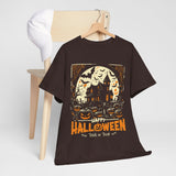 Halloween Unisex Heavy Cotton Tee, Spooky T-Shirt, Trick or Treat Shirt, Fall Fashion, Halloween Costume Top