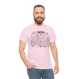 Floral Motivational Tee, It's Okay to Blossom T-Shirt, Positive Vibes Cotton Shirt, Self-Care Gift, Unisex Everyday Tee