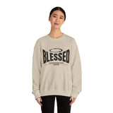 Blessed Crewneck Sweatshirt – Minimal Halo Graphic, Casual Faith Apparel