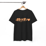 Amen Heart T‑Shirt — Faith Graphic Tee with Script "Amen" and Heart