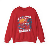 Addicted to Trains Sweatshirt – Vintage Steam Locomotive Crewneck