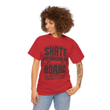 Skateboard Enthusiast Tee, Unisex Heavy Cotton Tee with Skateboard Design, Perfect for Skaters, Casual Wear, Gift for Skateboarding Lovers