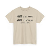 Faith-Inspired Unisex Heavy Cotton Tee, Inspirational Quote Shirt, Christian Apparel, Gift for Believers, Everyday Wear, Bible Verse Tee