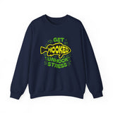 Get Hooked Unhook Stress Fishing Sweatshirt
