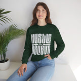 Hustle and Believe Sweatshirt for Dreamers, Cozy Crewneck, Motivational Apparel, Unisex Gift for Entrepreneurs, Trending Fashion