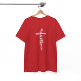 Faith Vertical Script Tee — Inspirational Christian T-Shirt
