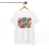 Faith Floral T-Shirt — Vintage Cross & Flowers Christian Tee