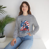 Sweatshirt - "America 1776 Land of the Free" Patriotic Statue of Liberty Crewneck
