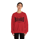 Blessed Crewneck Sweatshirt – Minimal Halo Graphic, Casual Faith Apparel