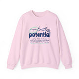 Crewneck Sweatshirt — "Limitless Potential" Inspirational Motivational Pullover