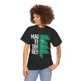 Make the Difference Unisex Heavy Cotton Tee, Motivational Shirt, Casual Wear, Gift Idea, Inspirational Apparel