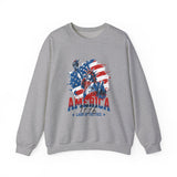 Sweatshirt - "America 1776 Land of the Free" Patriotic Statue of Liberty Crewneck